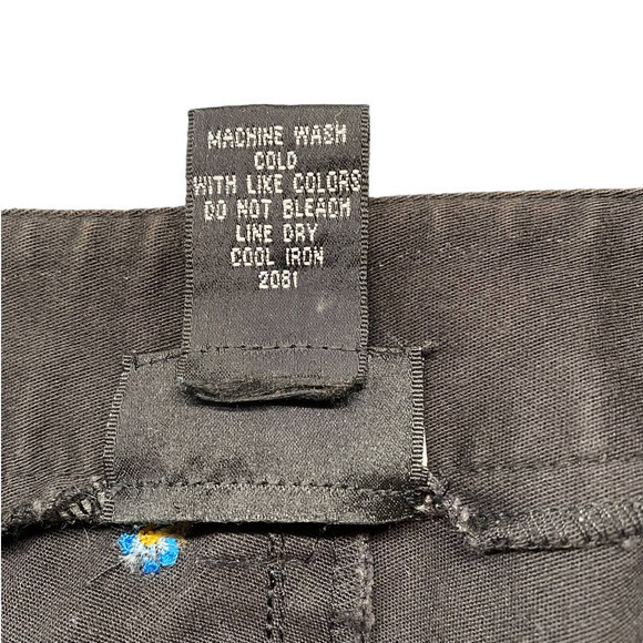 Rafaella Black Cropped Chino Pants Chino Vacation Wear Shorts Cottage Core SZ 6 - Picture 9 of 9